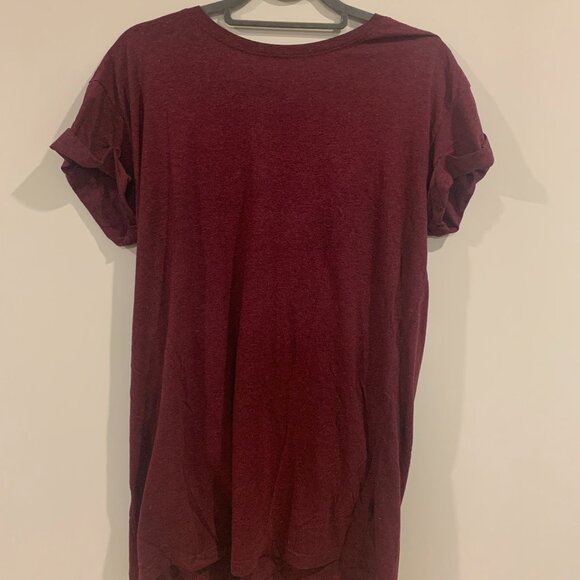 Oversized burgundy t-shirt - Picture 1 of 2